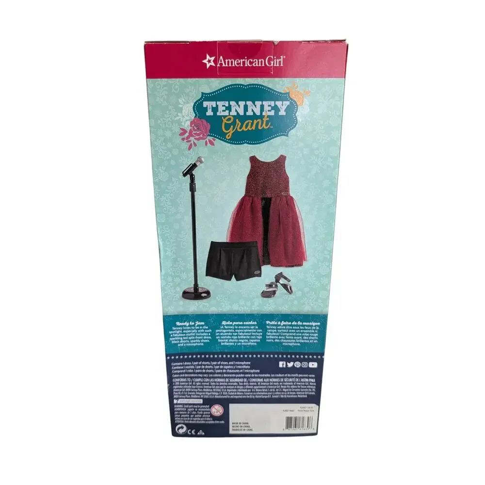 American Girl Tenney Grant On Stage Bundle New in Box Split Dress Shorts Mic
